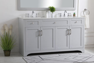 moore Double Bathroom Vanity in Grey
