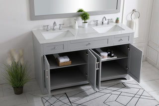 moore Double Bathroom Vanity in Grey