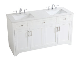 moore Double Bathroom Vanity in White