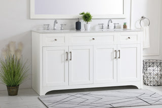 moore Double Bathroom Vanity in White