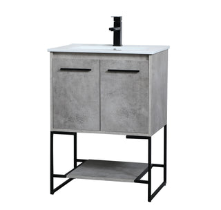 Gerard Single Bathroom Vanity in Concrete Grey