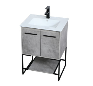 Gerard Single Bathroom Vanity in Concrete Grey