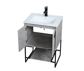Gerard Single Bathroom Vanity in Concrete Grey