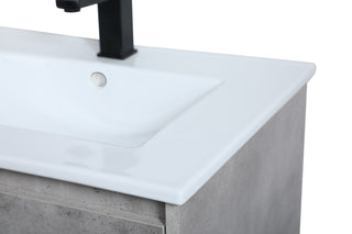 Gerard Single Bathroom Vanity in Concrete Grey