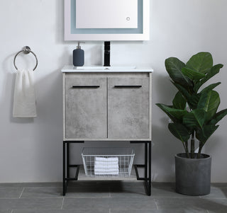 Gerard Single Bathroom Vanity in Concrete Grey