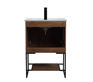 Gerard Single Bathroom Vanity in Walnut Brown