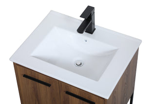Gerard Single Bathroom Vanity in Walnut Brown