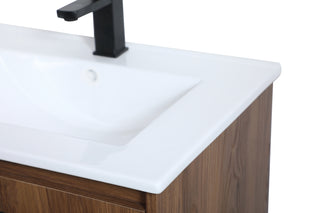Gerard Single Bathroom Vanity in Walnut Brown