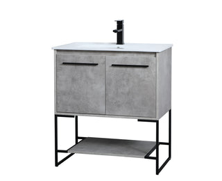 Gerard Single Bathroom Vanity in Concrete Grey