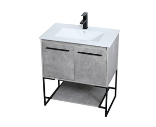 Gerard Single Bathroom Vanity in Concrete Grey