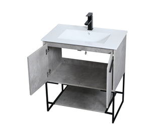 Gerard Single Bathroom Vanity in Concrete Grey