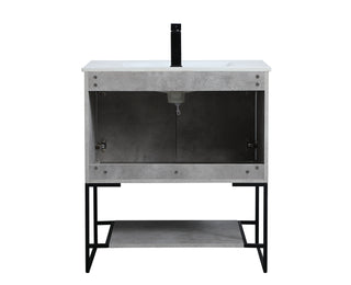 Gerard Single Bathroom Vanity in Concrete Grey