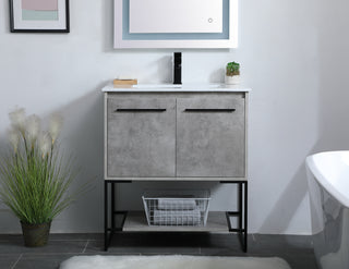 Gerard Single Bathroom Vanity in Concrete Grey