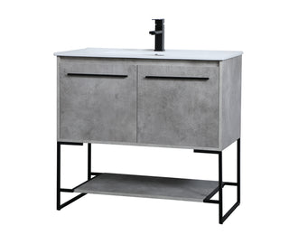 Gerard Single Bathroom Vanity in Concrete Grey