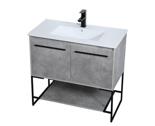 Gerard Single Bathroom Vanity in Concrete Grey