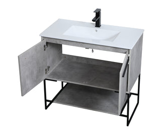 Gerard Single Bathroom Vanity in Concrete Grey
