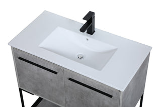 Gerard Single Bathroom Vanity in Concrete Grey
