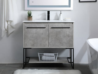 Gerard Single Bathroom Vanity in Concrete Grey