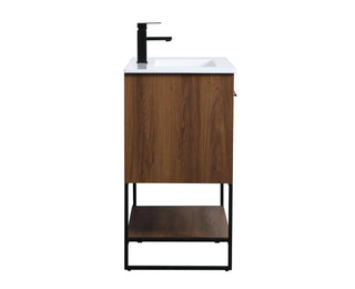 Gerard Single Bathroom Vanity in Walnut Brown