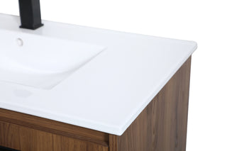 Gerard Single Bathroom Vanity in Walnut Brown