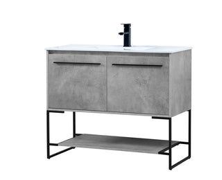 Gerard Single Bathroom Vanity in Concrete Grey