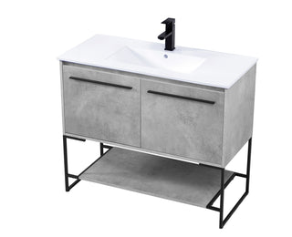 Gerard Single Bathroom Vanity in Concrete Grey