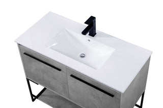 Gerard Single Bathroom Vanity in Concrete Grey
