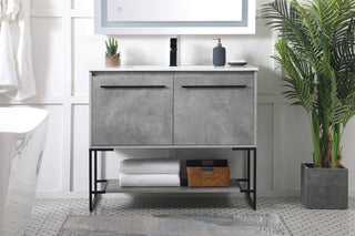 Gerard Single Bathroom Vanity in Concrete Grey