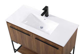 Gerard Single Bathroom Vanity in Walnut Brown