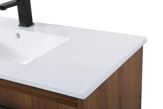 Gerard Single Bathroom Vanity in Walnut Brown