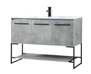 Gerard Single Bathroom Vanity in Concrete Grey