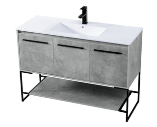 Gerard Single Bathroom Vanity in Concrete Grey