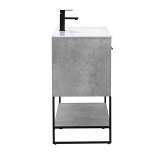 Gerard Single Bathroom Vanity in Concrete Grey