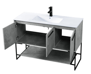 Gerard Single Bathroom Vanity in Concrete Grey