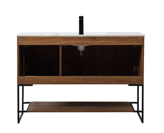 Gerard Single Bathroom Vanity in Walnut Brown