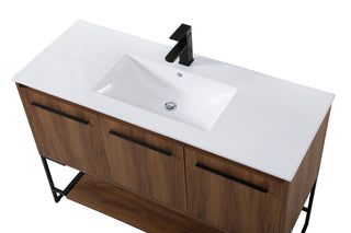 Gerard Single Bathroom Vanity in Walnut Brown