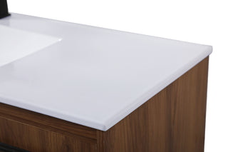 Gerard Single Bathroom Vanity in Walnut Brown