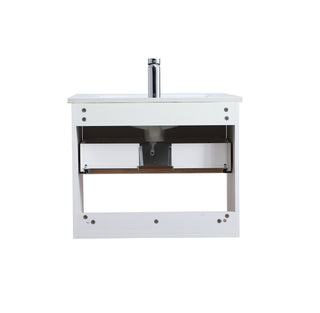 Kasper Single Bathroom Floating Vanity in White