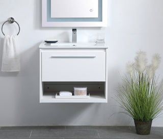 Kasper Single Bathroom Floating Vanity in White