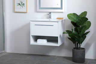 Kasper Single Bathroom Floating Vanity in White