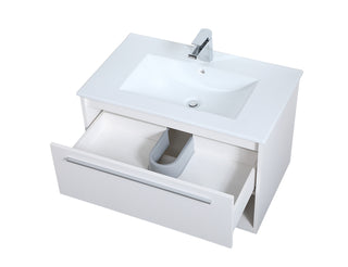 Kasper Single Bathroom Floating Vanity in White
