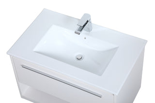 Kasper Single Bathroom Floating Vanity in White