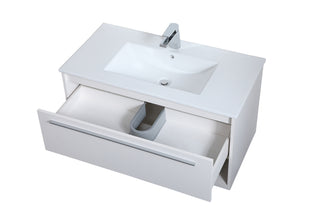 Kasper Single Bathroom Floating Vanity in White