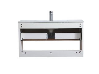 Kasper Single Bathroom Floating Vanity in White