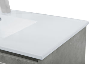 Kasper Single Bathroom Floating Vanity in Concrete Grey