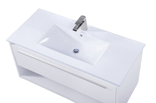 Kasper Single Bathroom Floating Vanity in White
