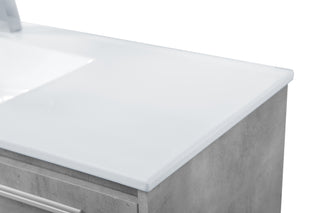 Kasper Single Bathroom Floating Vanity in Concrete Grey
