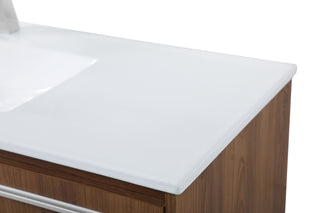 Kasper Single Bathroom Floating Vanity in Walnut Brown