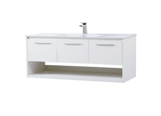 Kasper Single Bathroom Floating Vanity in White