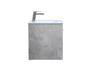 Rasina Single Bathroom Floating Vanity in Concrete Grey